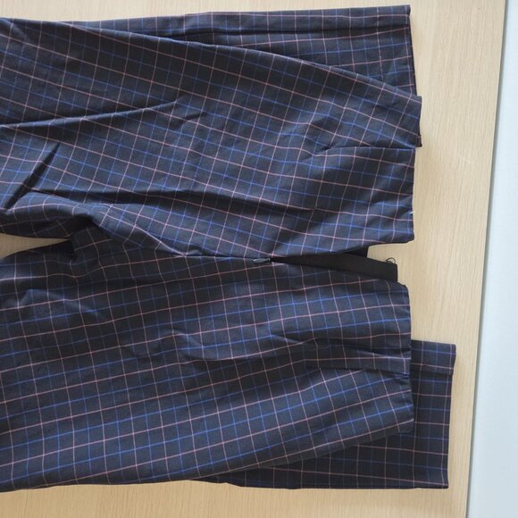 Rag & Bone Simone stretch trousers in dark blue plaid - Picture 3 of 5